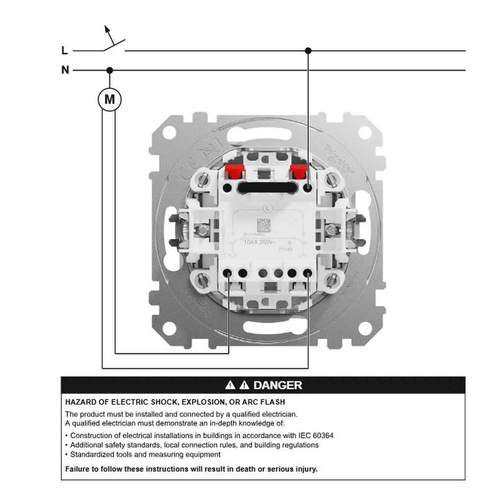 Вимикач Schneider Sedna Design чорний жалюзі ( SDD114104 )